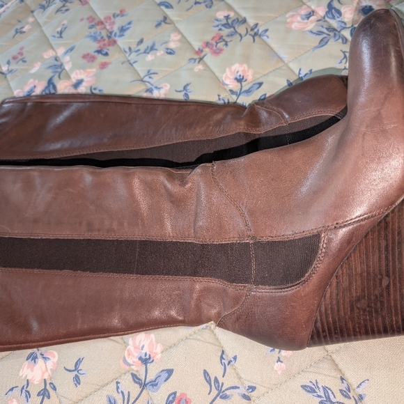 Franco Sarto, brown knee high, wedge boots! - Picture 1 of 6